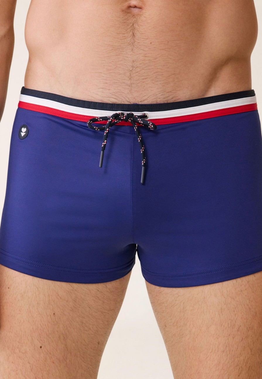 Le Slip Français Boxers De Bain | Boxer De Bain En Polyamide - Triton Indigo