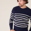 Le Slip Français Haut | Pull Homme En Laine Francaise - Louis Mariniere Marine