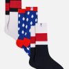 Le Slip Français Pack De Chaussettes | Trio De Chaussettes Mi-Hautes En Coton Bio - Pack Chaussettes Lucas Trio Equipe De France