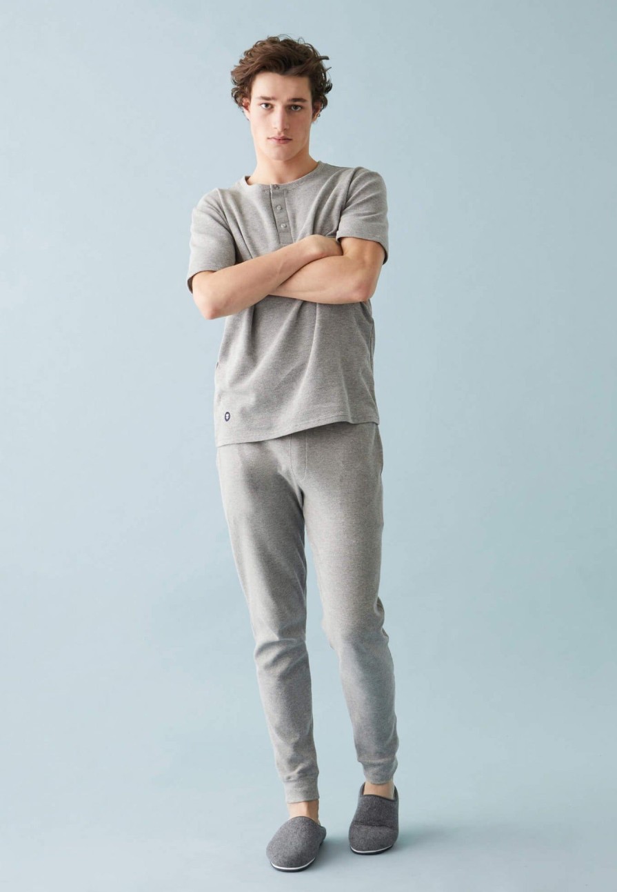 Le Slip Français Bas De Pyjamas | Pantalon De Pyjama En Coton Texture - Marc Auguste Gris Chine