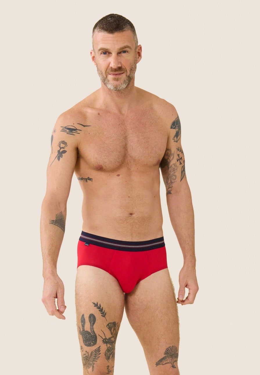 Le Slip Français Slips | Slip Ultra Leger - Lightslip Largo Rouge