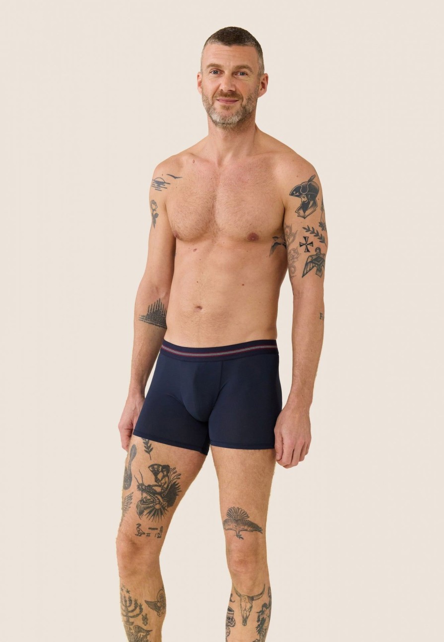 Le Slip Français Sous-Vetements De Sports | Boxer Ultra Leger - Lightslip Hugo Bleu Marine