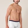 Le Slip Français Sous-Vetements De Sports | Boxer En Coton - Marius Blanc/Bleu Marine Xv De France