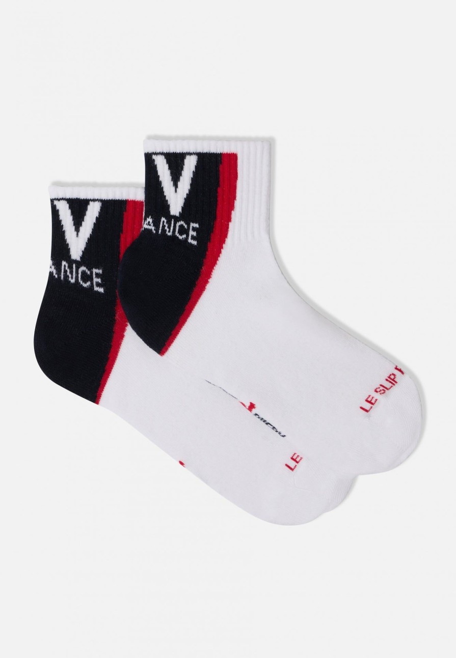 Le Slip Français Chaussettes De Sport | Chaussettes Courtes En Coton - Leon Coq Tricolore Xv De France