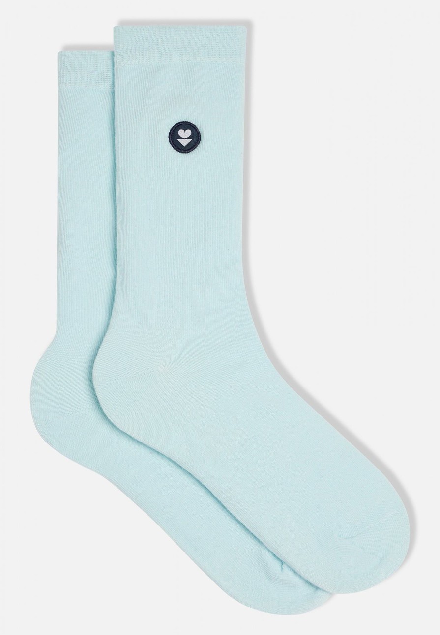 Le Slip Français Chaussettes En Coton | Chaussettes Mi-Hautes En Coton - Lucas Vert Aquifere