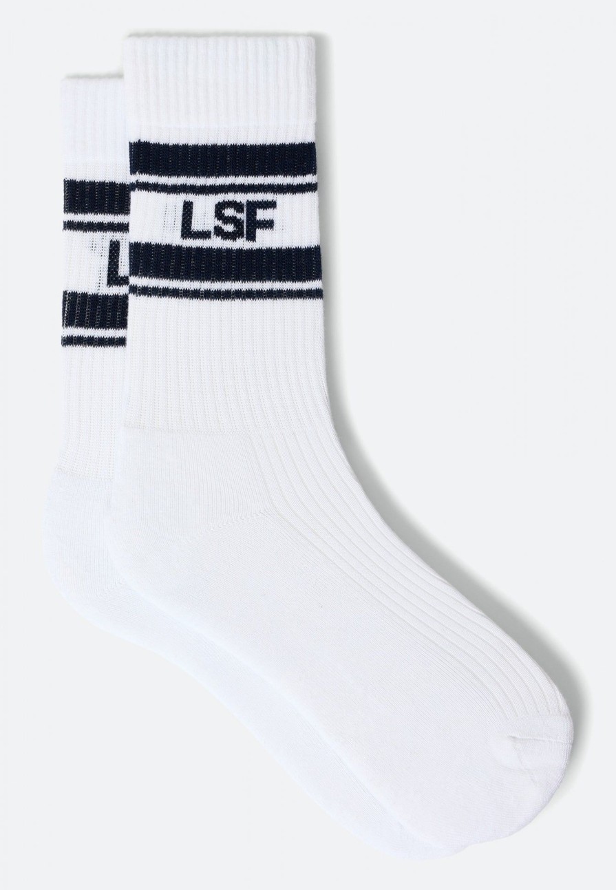 Le Slip Français Chaussettes En Coton | Chaussettes Mi-Hautes Mixtes En Coton - Wilfried Blanc