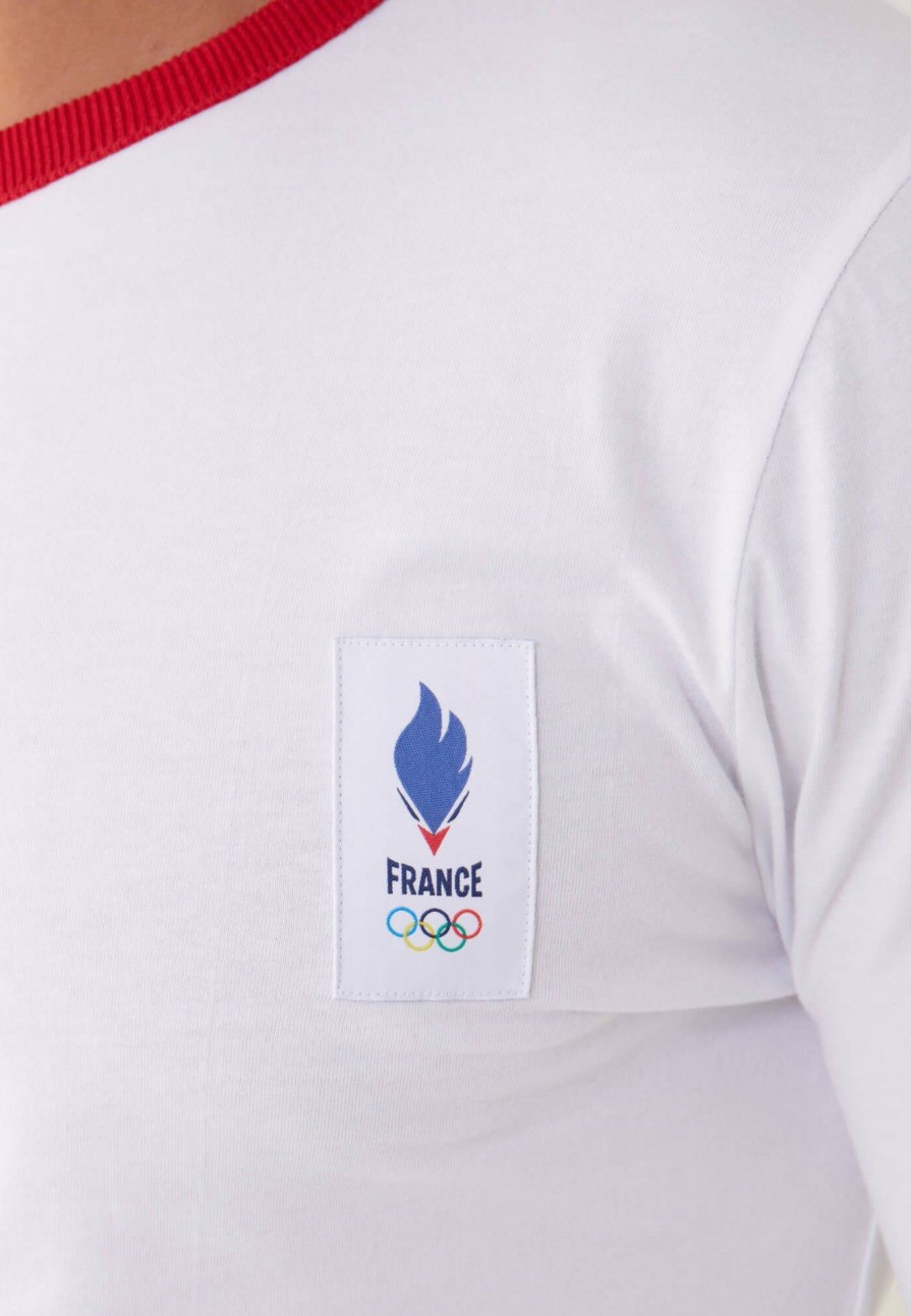 Le Slip Français Hauts De Pyjama | T-Shirt Manches Longues En Coton Bio - Jeannot Blanc Equipe De France