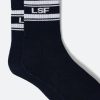 Le Slip Français Chaussettes De Sport | Chaussettes Mi-Hautes Mixtes En Coton - Wilfried Bleu Marine