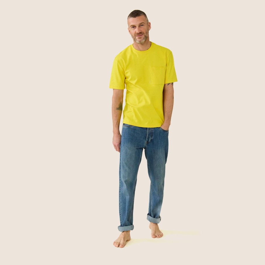 Le Slip Français Haut | T-Shirt Homme En Coton - Sasha Jaune Soleil