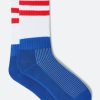 Le Slip Français Chaussettes De Sport | Chaussettes Mi-Hautes Mixtes En Coton - Wilfried Bleu Eblouissant