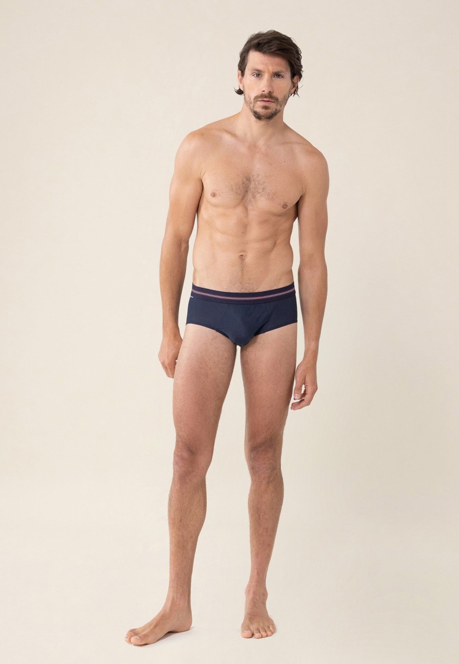 Le Slip Français Slips | Slip Ultra Leger - Lightslip Largo Bleu Marine