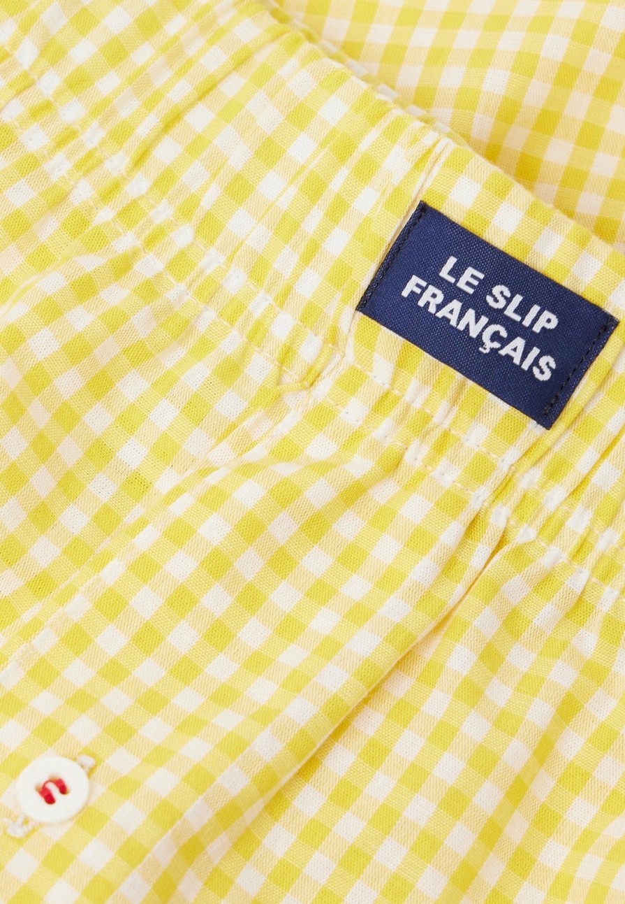 Le Slip Français Calecons | Calecon En Coton - Jacques Vichy Jaune