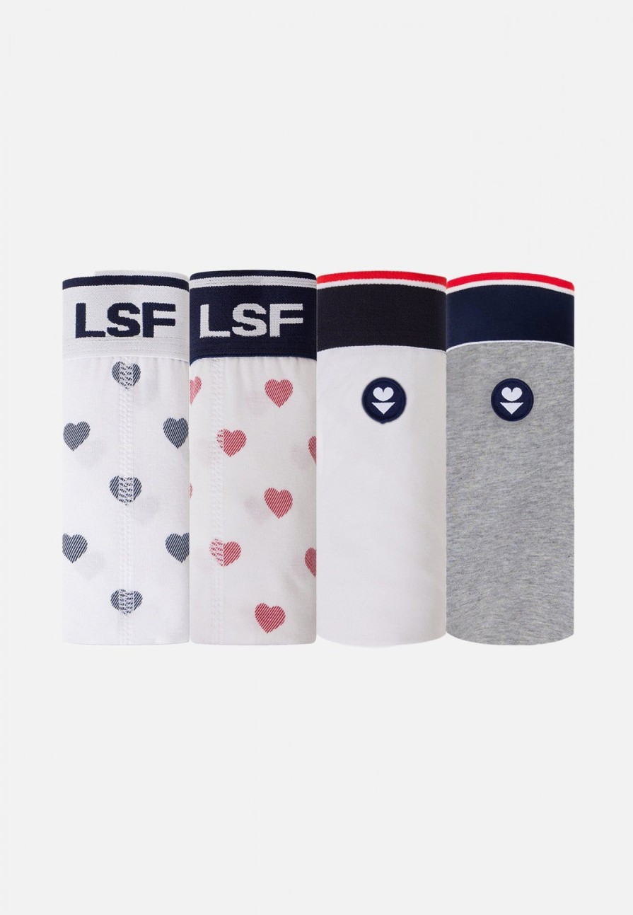 Le Slip Français Pack Sous-Vetements | Quatro De Boxers En Coton - Pack Boxer Marius Quatro