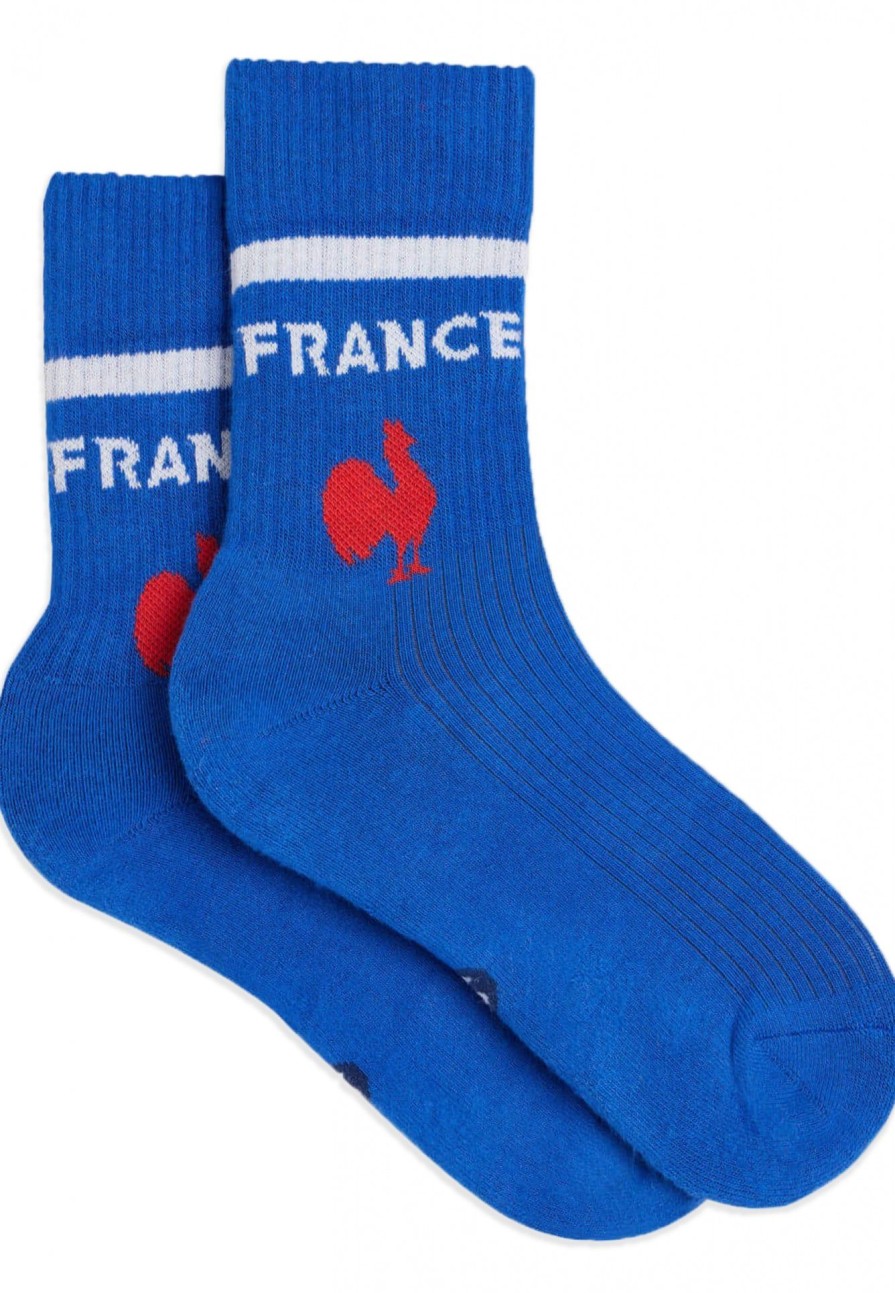 Le Slip Français Sous-Vetements De Sports | Chaussettes Mi-Hautes En Coton - Wilfried Indigo Xv De France