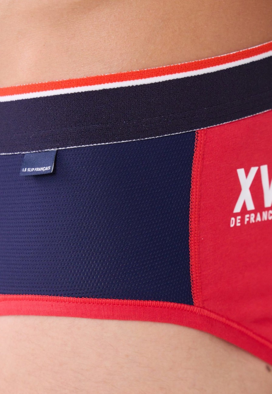 Le Slip Français Slips | Slip En Coton - Terrible Rouge/Bleu Marine Xv De France