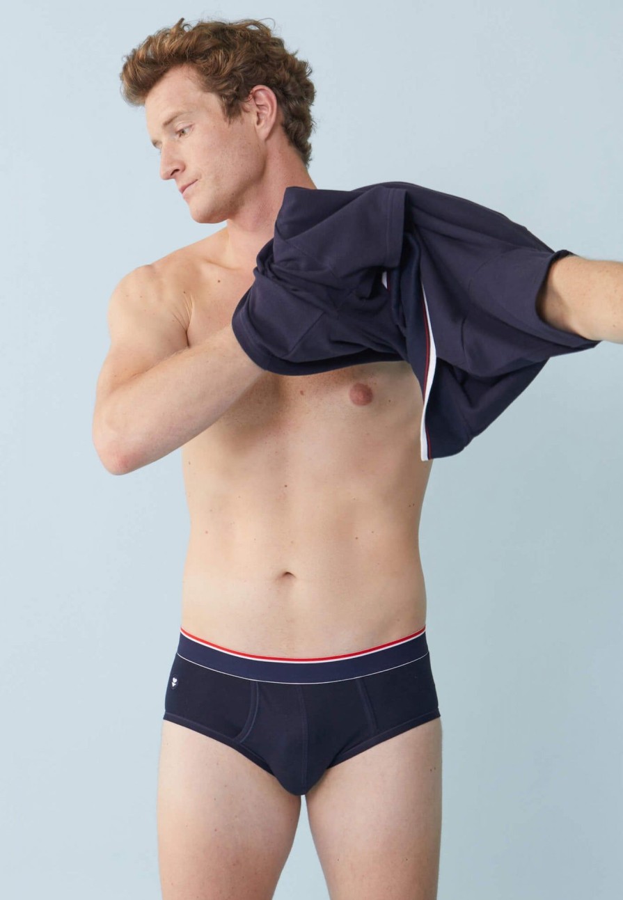 Le Slip Français Slips | Slip A Poche En Coton - Gontran Marine