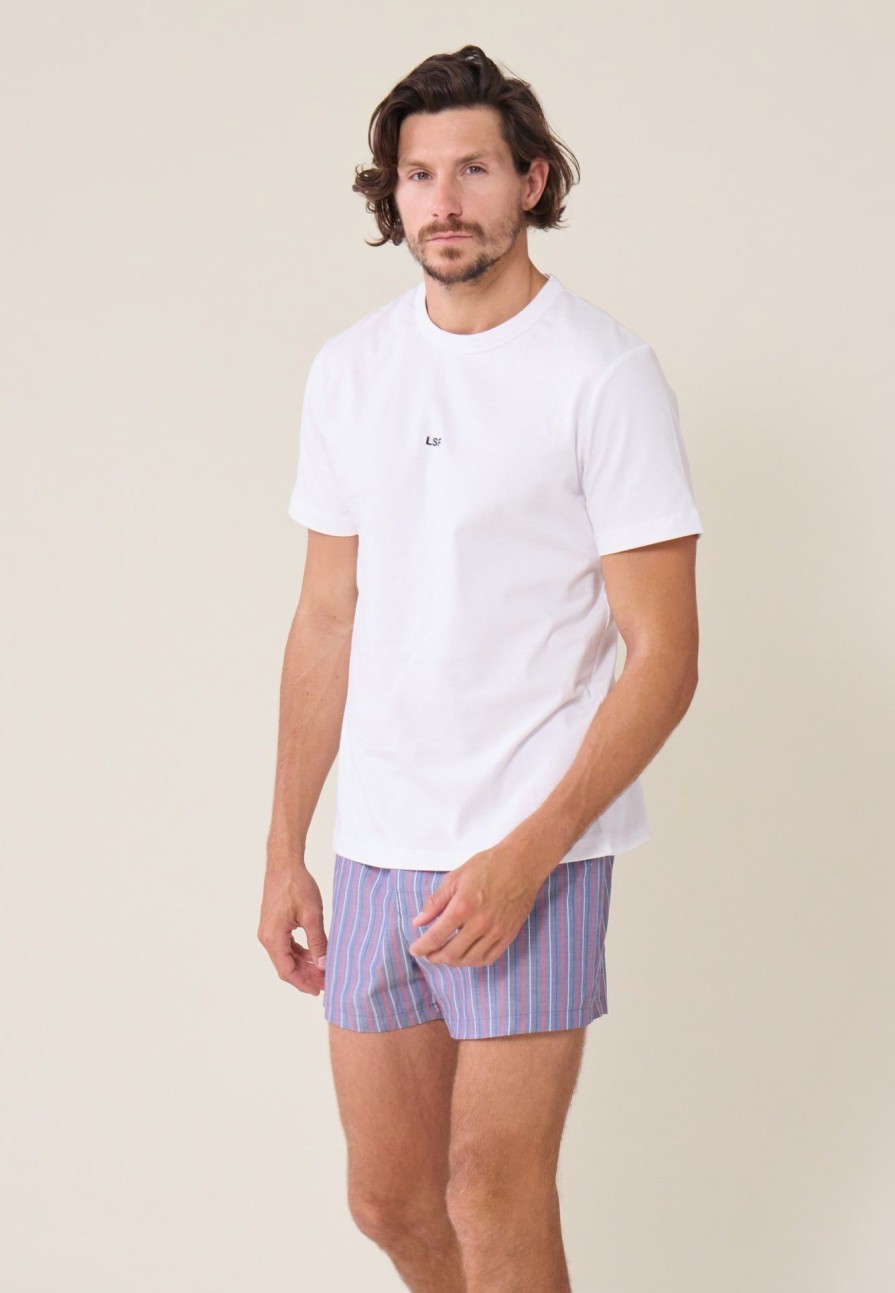 Le Slip Français Haut | T-Shirt Col Rond En Coton Milano - Renaud Blanc