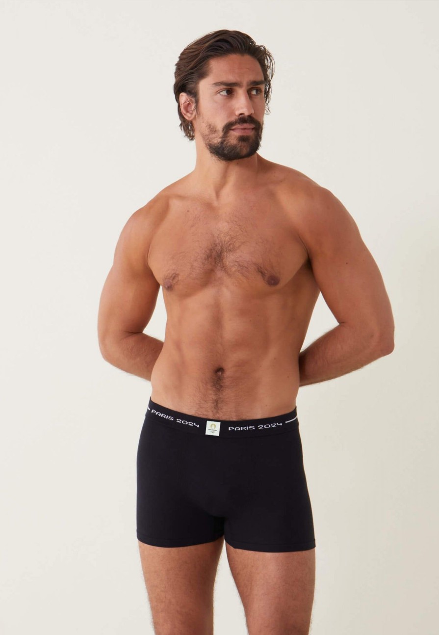 Le Slip Français Sous-Vetements De Sports | Boxer En Coton Sans Couture - Christian Noir Paris 2024