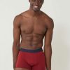 Le Slip Français Boxers Brodes | Boxer Court En Coton - Marius Rouge Flamboyant